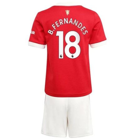 Camisola Manchester United B.Fernandes 18 Criança Equipamento Principal 2021-22